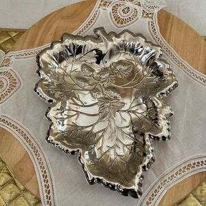 Sterling Craft Silver Leaf Shaped Tray